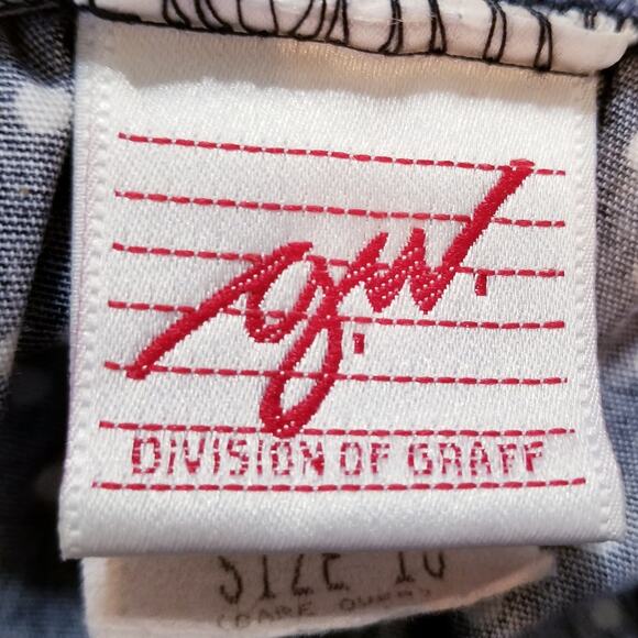 G.W. Division of Graff Women's Navy & White Polka Dot Capris Elastic Waist Sz 10 - Picture 6 of 8